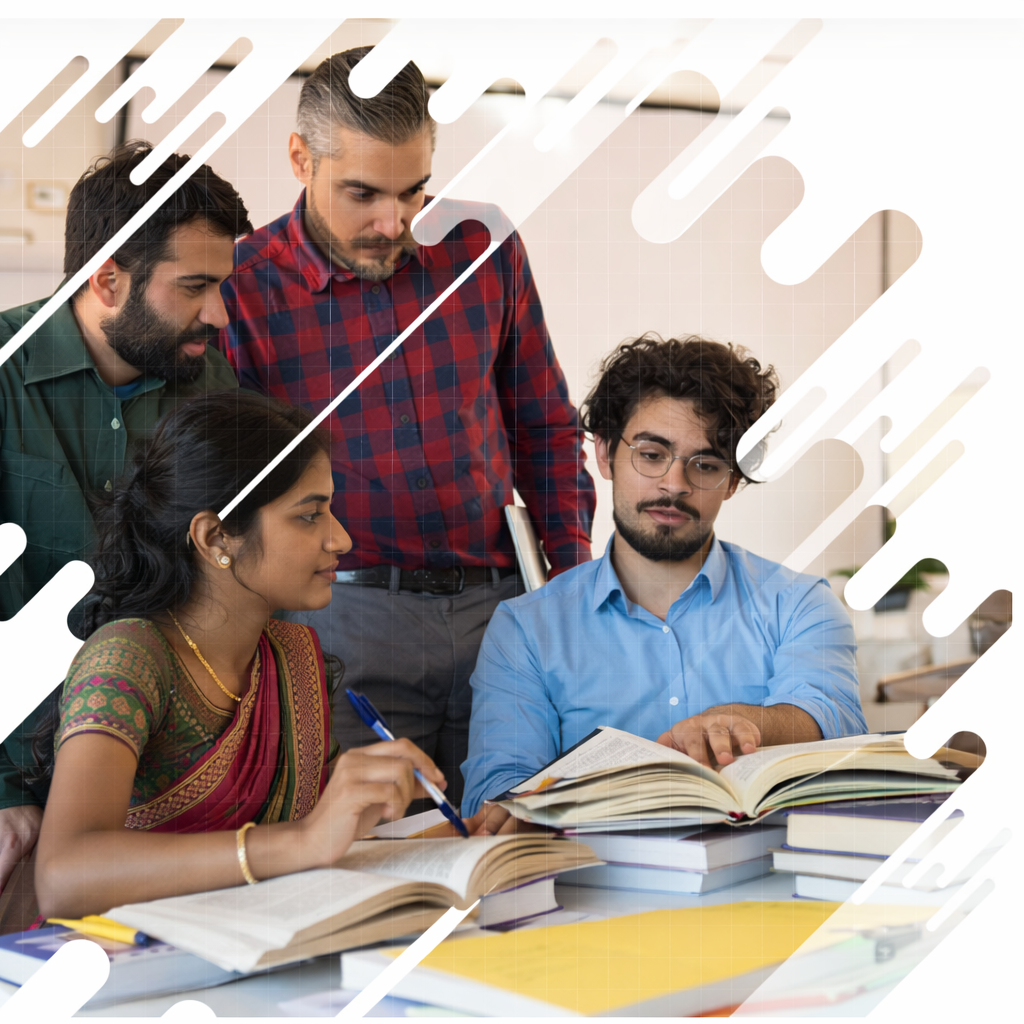 Students studying together